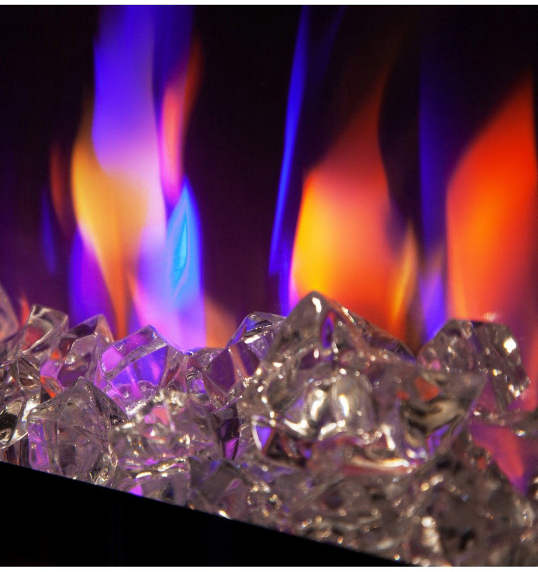 Электрокамин Real Flame SAPHIR-S 42 430х1060х140, обогрев, мат/черный купить,762568