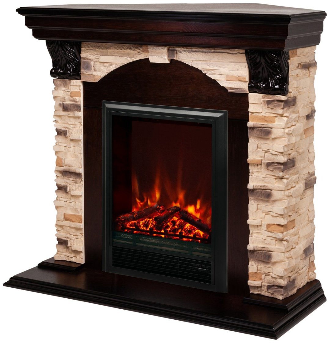 Электрокамин Real Flame напольный Dublin Corner Rock AO с очагом Eugene купить,781473