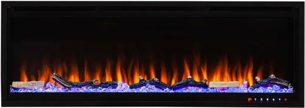 Электрокамин Real Flame DIAMOND 50 460х1270х135, обогрев, мат/черный