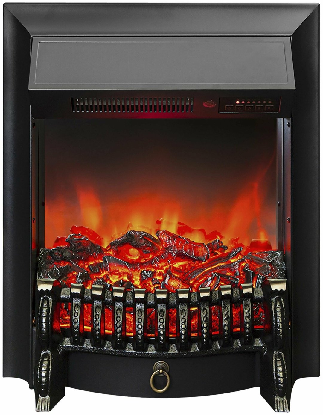 Электрокамин Real Flame напольный Hanna STD DN с очагом Fobos Lux Black RC