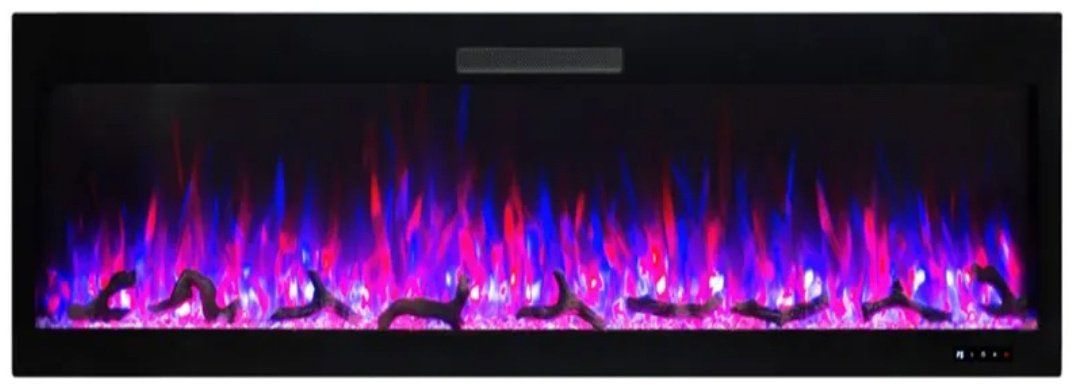 Электрокамин Real Flame DIAMOND 50 460х1270х135, обогрев, мат/черный купить,NaN