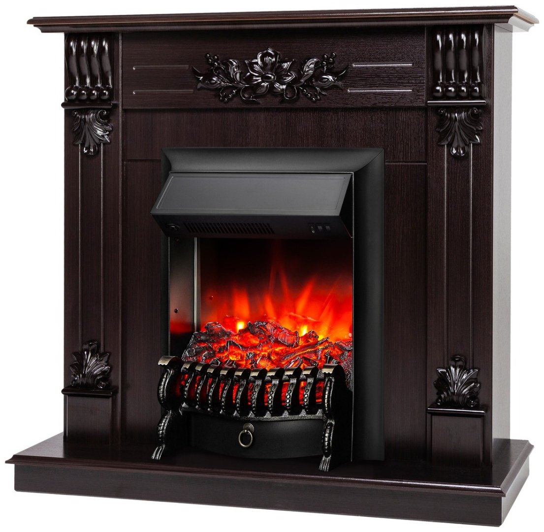 Электрокамин Real Flame напольный Ottawa DN с очагом Fobos Lux Black