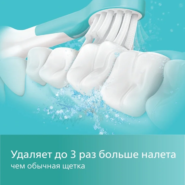Электрическая зубная щетка Philips Sonicare For Kids HX6322/04 зелено-фиолетовая