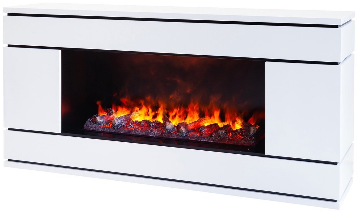 Электрокамин Real Flame напольный Vega CST1000 WT с очагом 3D Cassette 1000 LED RGB