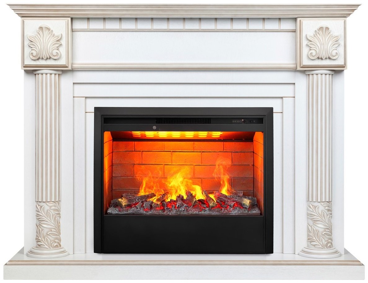 Электрокамин Real Flame напольный Imperia 26/33 WT с очагом 3D Helios 26