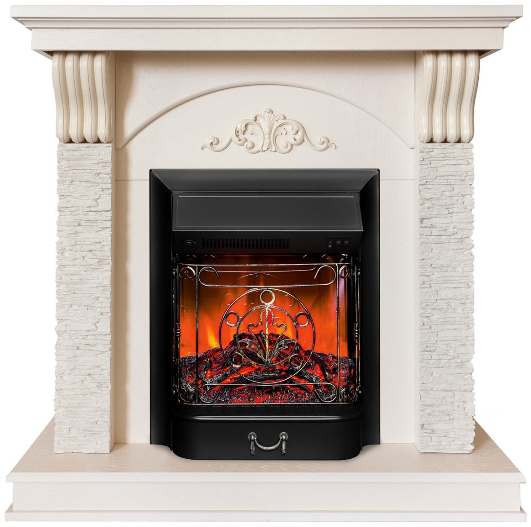 Электрокамин Real Flame напольный Corfino WT с очагом Majestic Lux Black - ForteMarket Электрокамин Real Flame напольный Corfino WT с очагом Majestic Lux Black купить,975796
