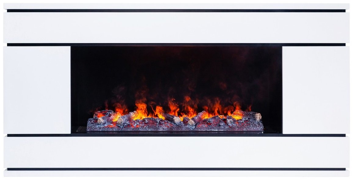 Электрокамин Real Flame напольный Vega CST1000 WT с очагом 3D Cassette 1000 LED RGB