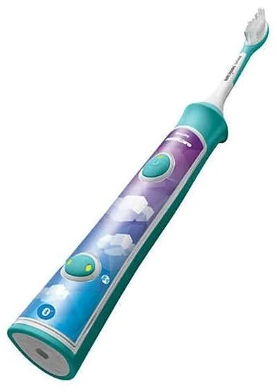 Электрическая зубная щетка Philips Sonicare For Kids HX6322/04 зелено-фиолетовая