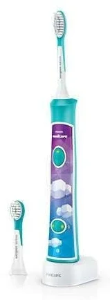 Электрическая зубная щетка Philips Sonicare For Kids HX6322/04 зелено-фиолетовая