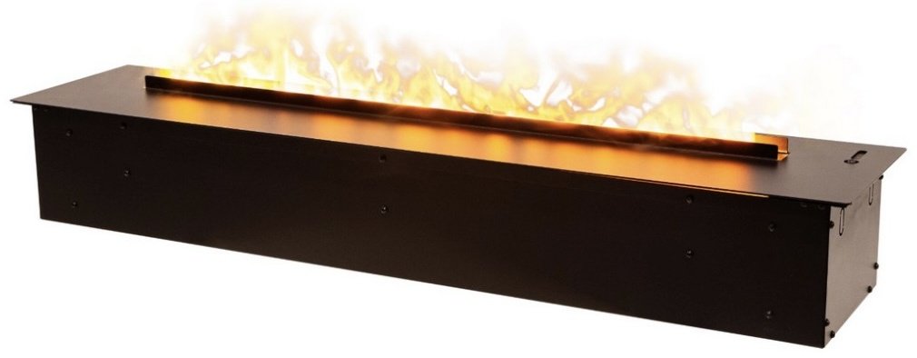 Электрокамин Real Flame встроенный 3D Cassette 1000 Black Panel 170х1075х240, без обогрева, черный