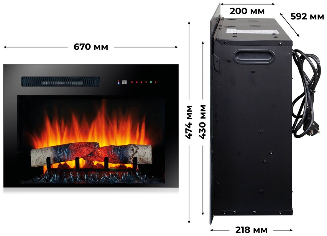 Электрокамин Real Flame встроенный MIRAGE-S 25 (BG25)