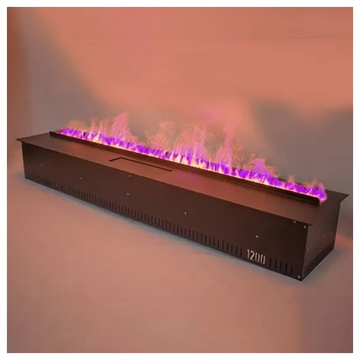 Электрокамин Schones Feuer встроенный 3D FireLine 1200 Steel + Blue Effect Flame