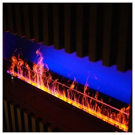 Электрокамин Schones Feuer встроенный 3D FireLine 1200 Steel + Blue Effect Flame
