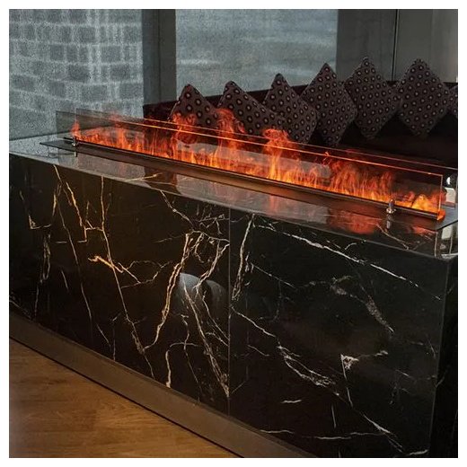 Электрокамин Schones Feuer встроенный 3D FireLine 1200 Steel + Blue Effect Flame
