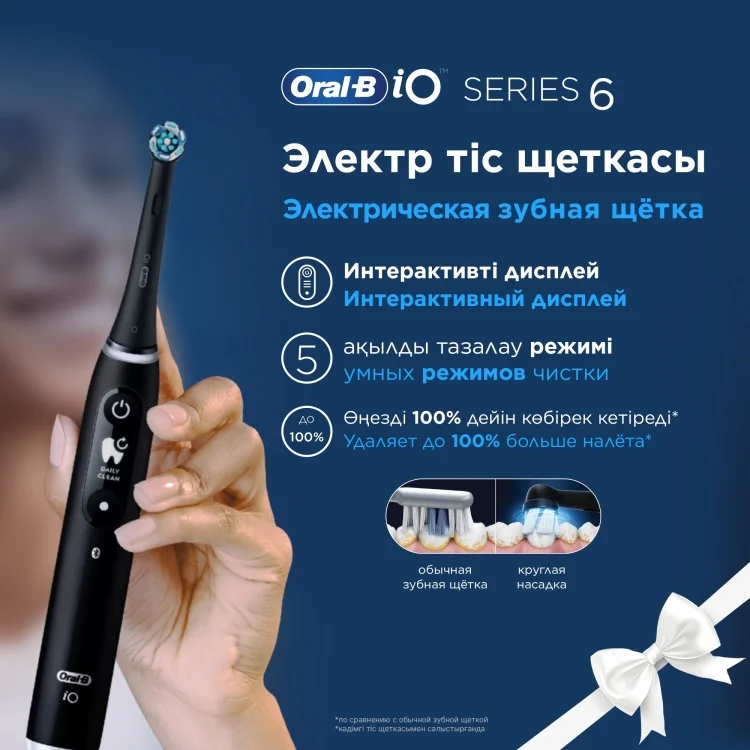 Электрическая зубная щетка Oral-B IOM6.1B6.3DK черная - ForteMarket Электрическая зубная щетка Oral-B IOM6.1B6.3DK черная купить,NaN