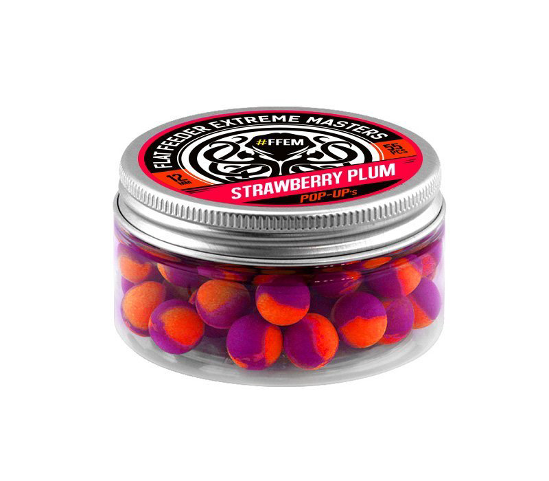 Бойлы FFEM Pop-Up Strawberry Plum 12 мм 55 шт комбинированные купить,NaN