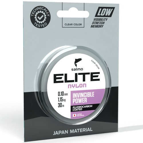 Рыболовная леска Salmo Elite Fluoro Coated Nylon 0,20 мм 30 м прозрачная купить,NaN