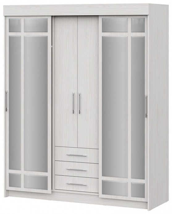 Шкаф-купе Фортуна 963085075, 170x210х60 см, белый, светло серый купить,NaN