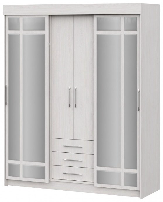 Шкаф-купе Фортуна 963085075, 170x210х60 см, белый, светло серый купить,NaN