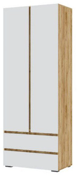 Распашной шкаф DOMA HELEN-NS, 80x210х46 см, белый, светло-коричневый купить,NaN