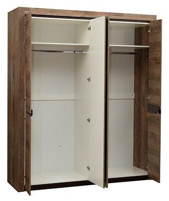 Распашной шкаф DOMA L-LOFT-4Д, 197x230х58 см, коричневый купить,NaN