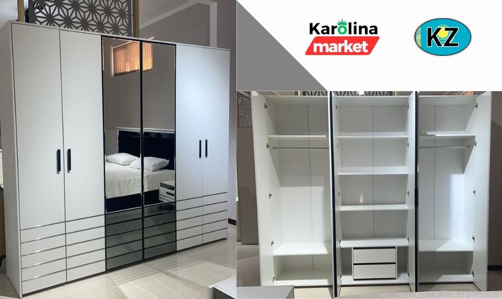 Распашной шкаф DOMA Распашной шкаф 6D 5464684, 253x220х53 см, белый, темно-серый купить,NaN
