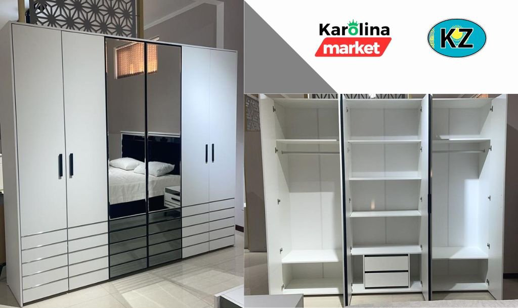 Распашной шкаф DOMA Распашной шкаф 6D 5464684, 253x220х53 см, белый, темно-серый купить,NaN
