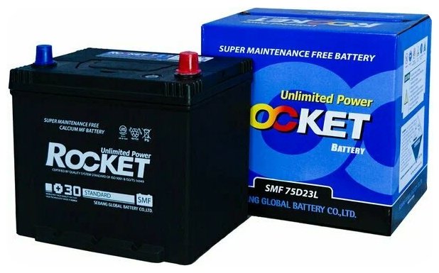 Аккумулятор Rocket 75D23L Unlimited Power 65 Ач обратная купить,NaN