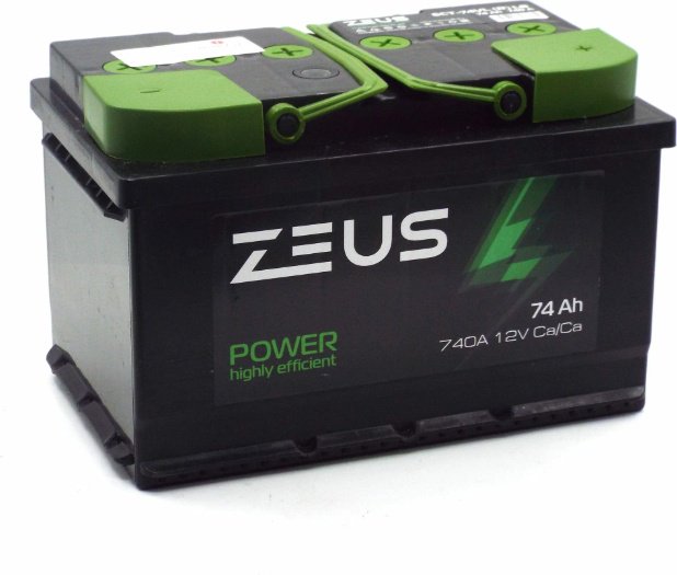 Аккумулятор ZEUS POWER 6СТ-74АН LB 74 Ач обратная купить,NaN