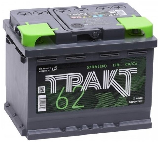 Аккумулятор ТРАКТ 00044437 062 VL Тракт е 62 Ач обратная
