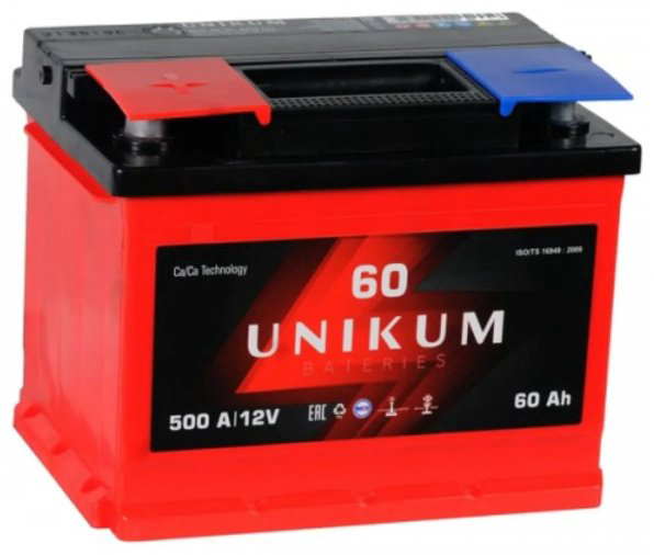 Аккумулятор UNIKUM 00041578 060 АПЗ 60 Ач прямая