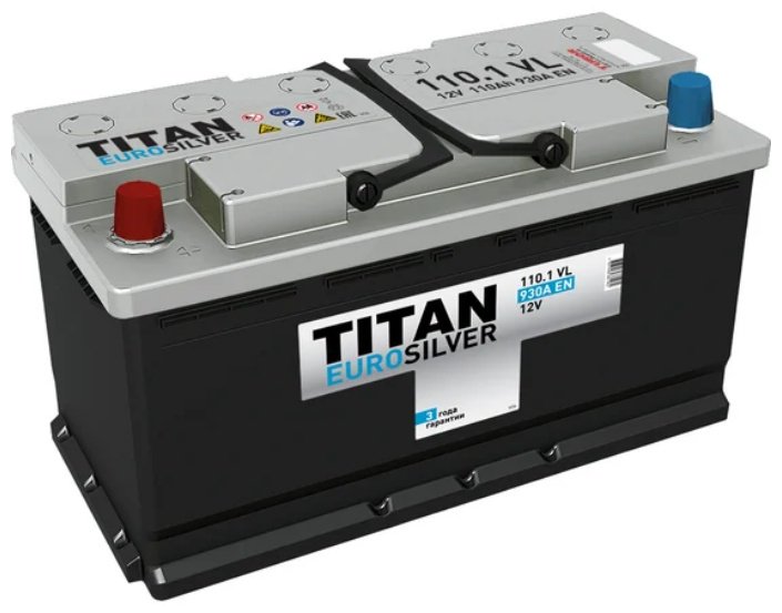 Аккумулятор TITAN 6СТ-110.1 Euro Silver 110 Ач прямая