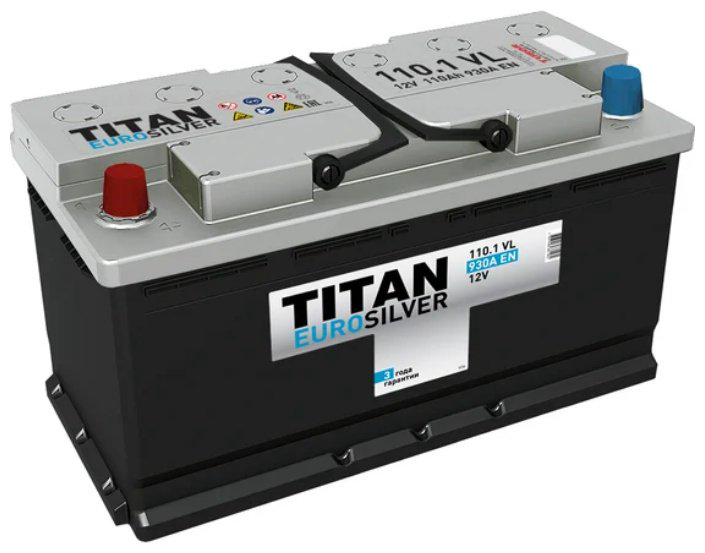 Аккумулятор TITAN 6СТ-110.1 Euro Silver 110 Ач прямая