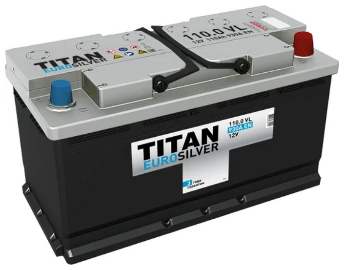 Аккумулятор TITAN 6СТ-110.0 Euro Silver 110 Ач обратная