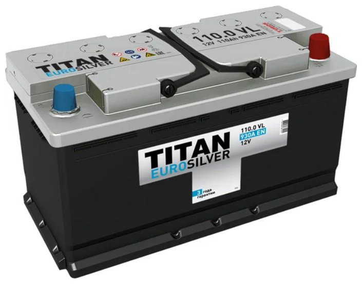 Аккумулятор TITAN 6СТ-110.0 Euro Silver 110 Ач обратная