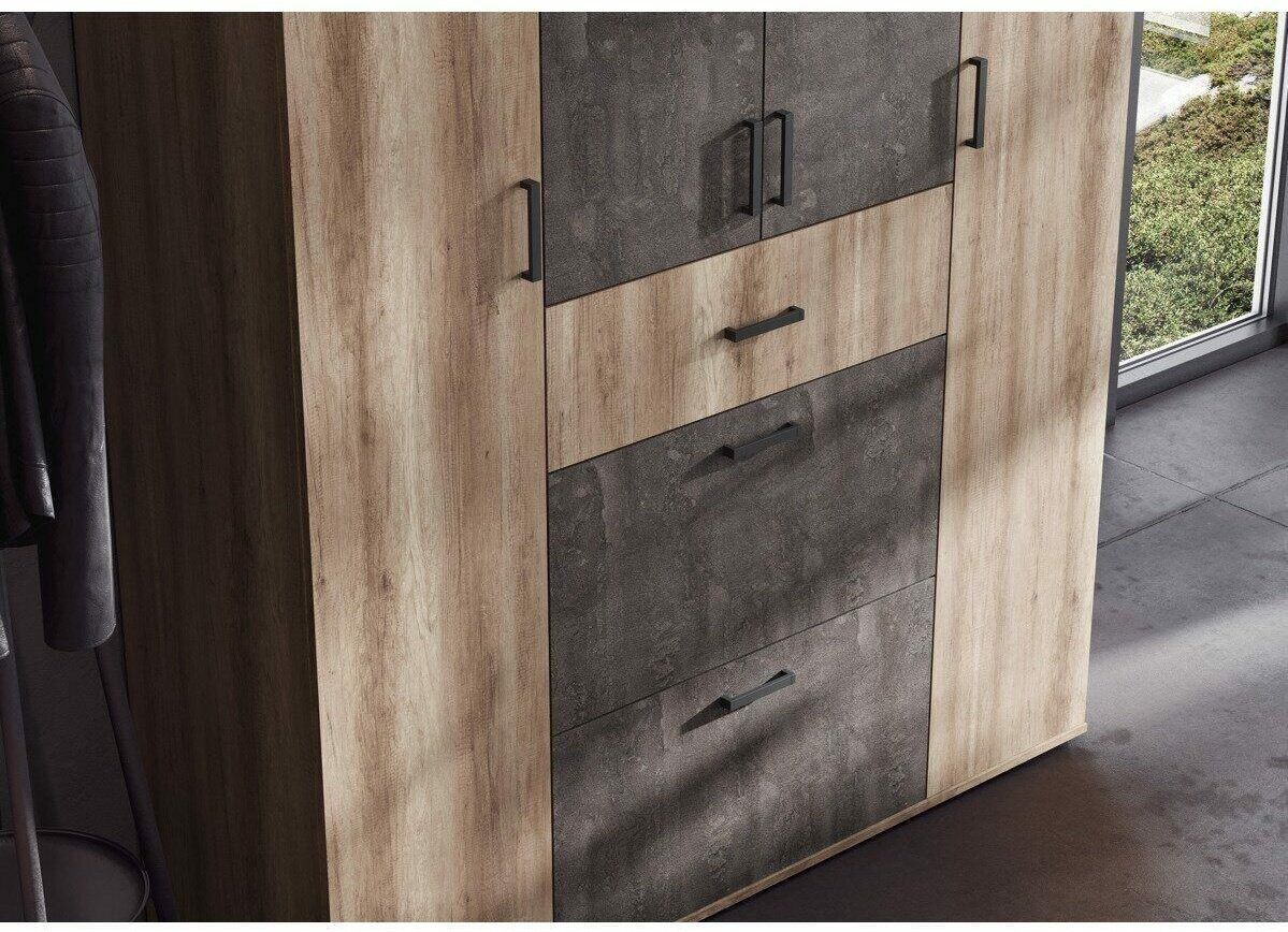 Распашной шкаф DOMA Распашной шкаф SOLO-LOFT 2 8946512, 160x220х50 см, светло-коричневый, серый купить,NaN