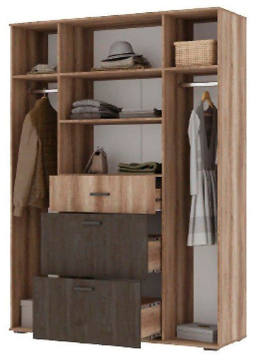 Распашной шкаф DOMA Распашной шкаф SOLO-LOFT 2 8946512, 160x220х50 см, светло-коричневый, серый купить,NaN