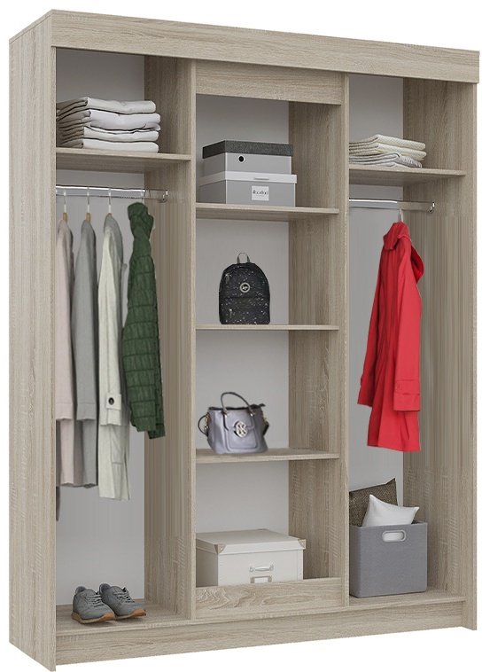 Шкаф-купе DOMA VIKTOR 4D 156562332, 160x210х52.6 см, белый, светло-коричневый купить,NaN