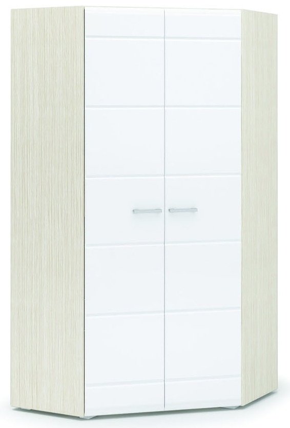 Шкаф угловой DOMA Симба 29819, 113.5x200х113.5 см, белый, светло-коричневый купить,NaN