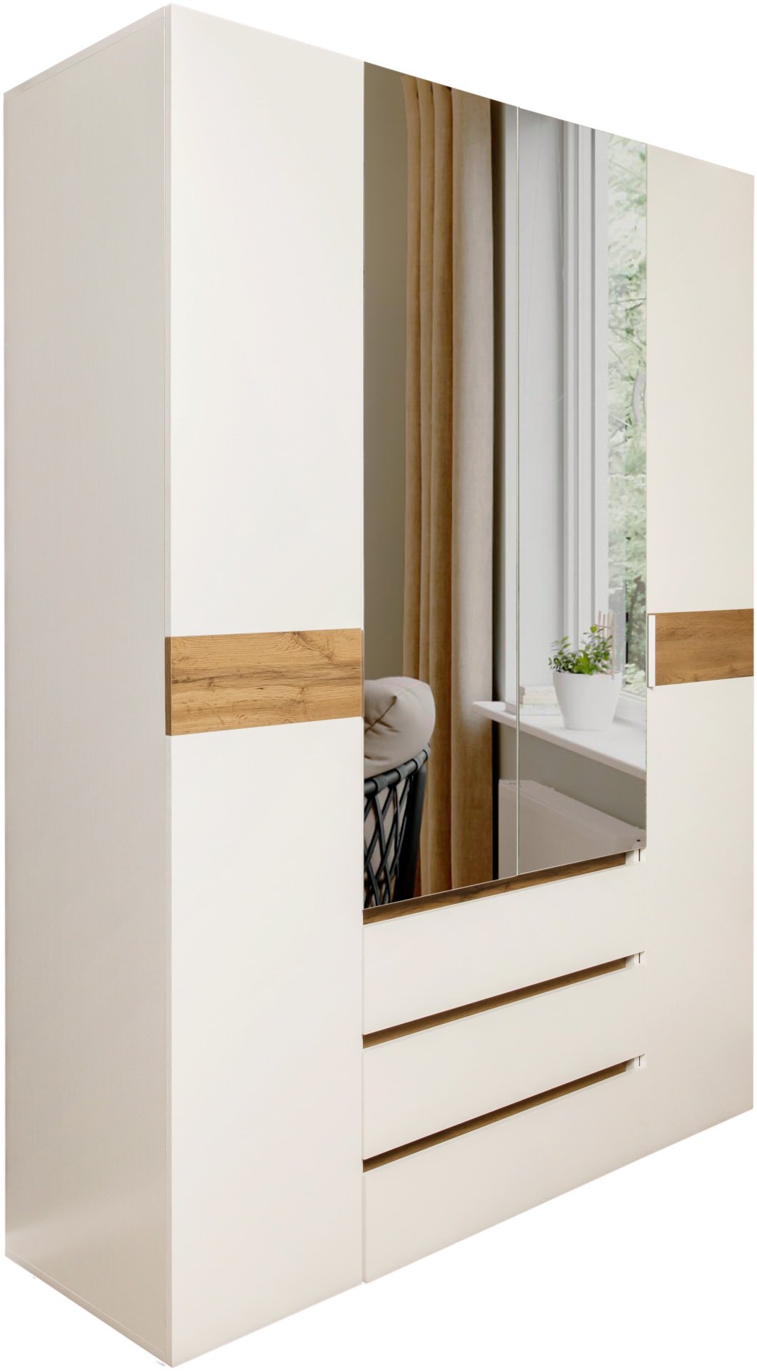 Распашной шкаф Ереке Мебель Lotos HM T, 160x211х51 см, белый купить,NaN