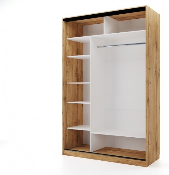 Шкаф-купе ТОО АТЛАНТИК Ltd Slim, 150x230х60 см, белый, коричневый купить,NaN