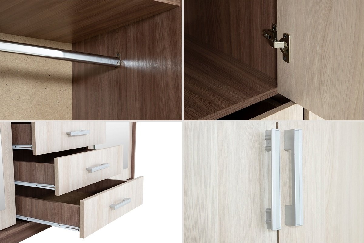 Шкаф-купе DOMA LIDERs1К 4865132, 170x210х58 см, бежевый, светло-коричневый купить,NaN