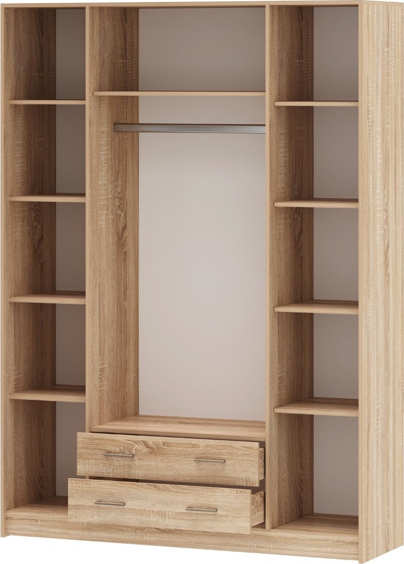 Распашной шкаф Памир Беатрис ШК "Квадро" 1600, 160x220х48 см, белый, бежевый купить,NaN