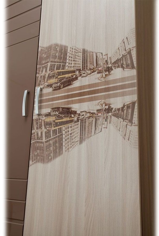 Распашной шкаф DOMA Manhattan 2D 651652, 90x220.1х55.4 см, коричневый купить,NaN