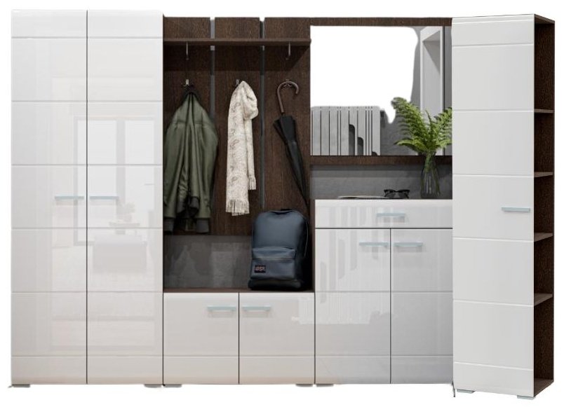 DOMA Прихожая VEG-285M, белый, коричневый купить,NaN