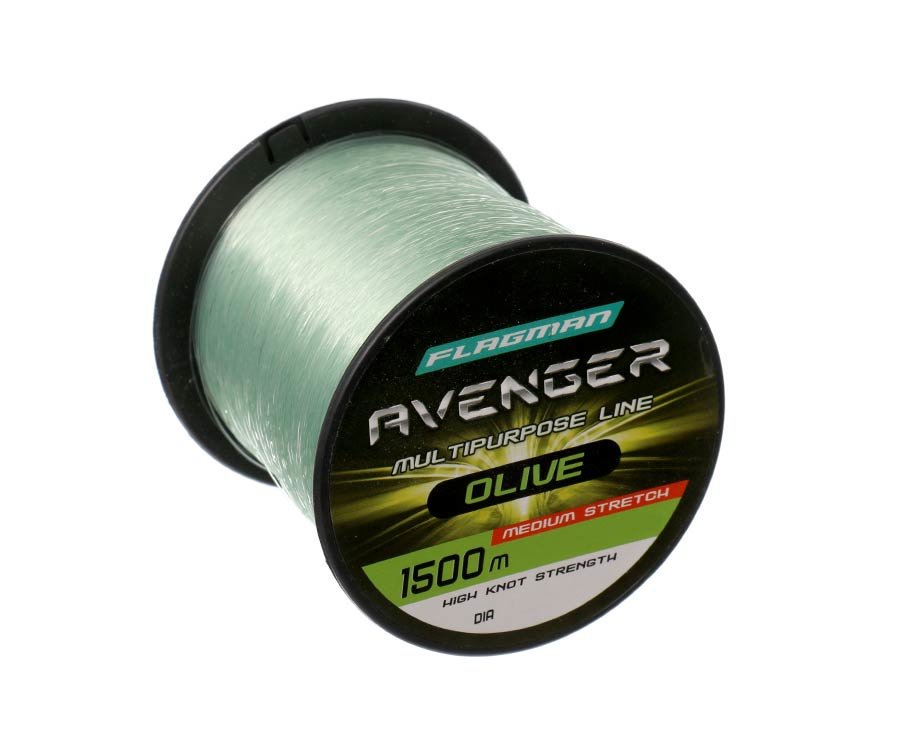 Рыболовная леска Flagman Avenger Olive Line 0,25 мм 1500 м зеленая купить,NaN