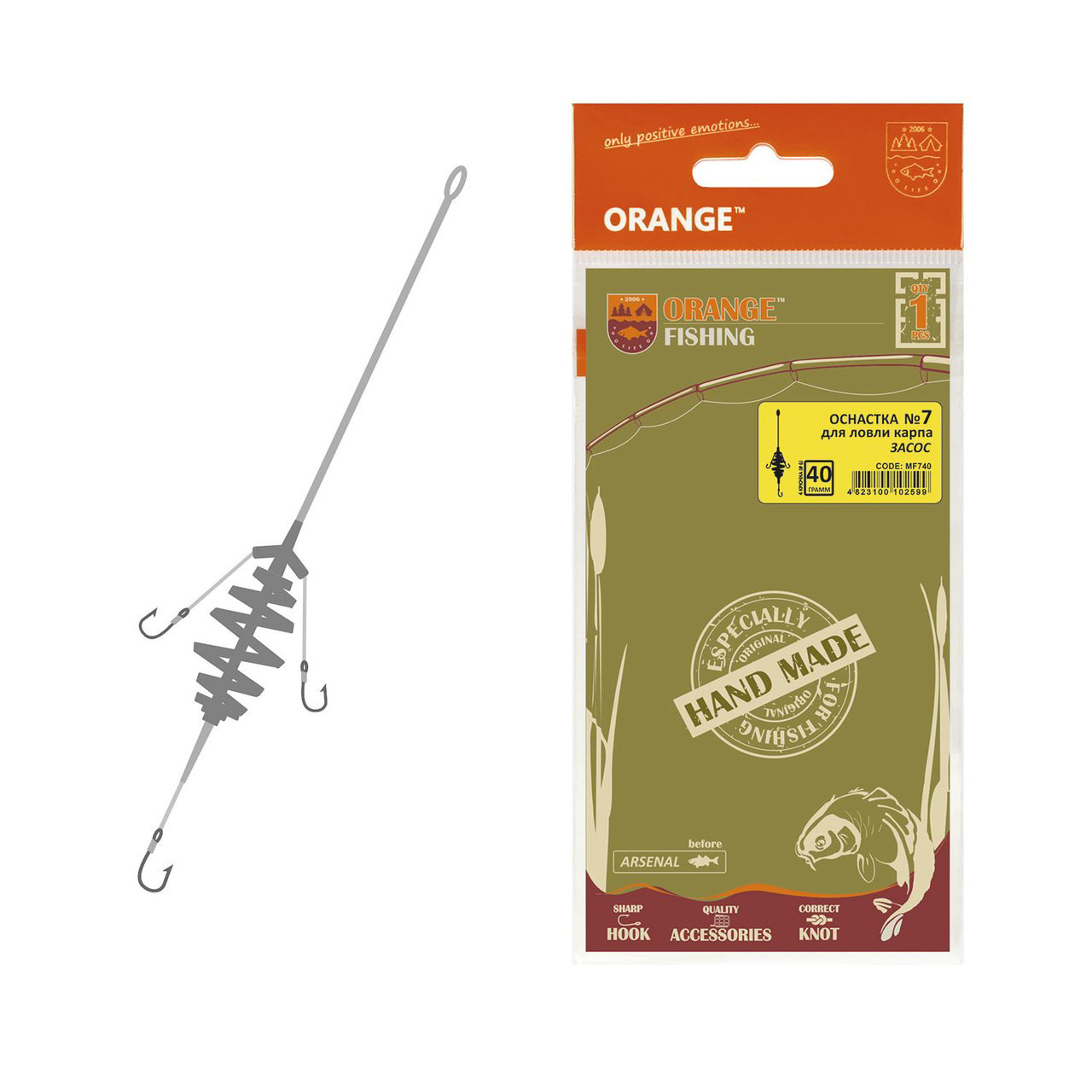 Оснастка карповая Orange #7 Spring Leadcore 30 гр купить,NaN