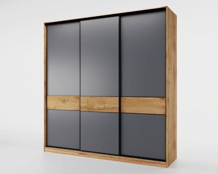Шкаф-купе ТОО АТЛАНТИК Ltd Slim 3, 180x230х60 см, белый, коричневый купить,NaN
