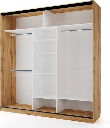 Шкаф-купе ТОО АТЛАНТИК Ltd Slim 3, 180x230х60 см, белый, коричневый купить,NaN