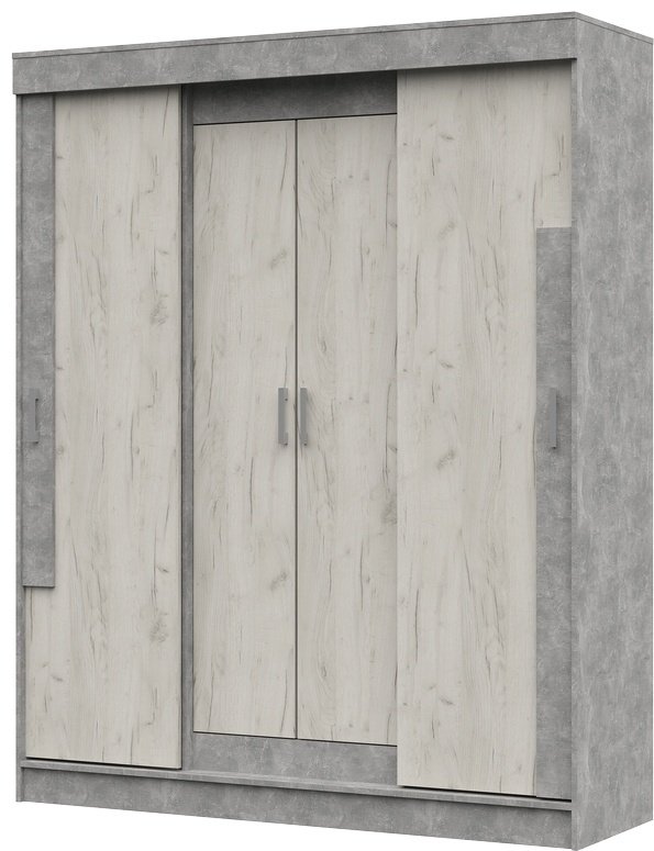 Шкаф-купе DOMA Шкаф-купе GAMMA-LOFT 48565, 159.8x210х52 см, светло серый, серый купить,NaN